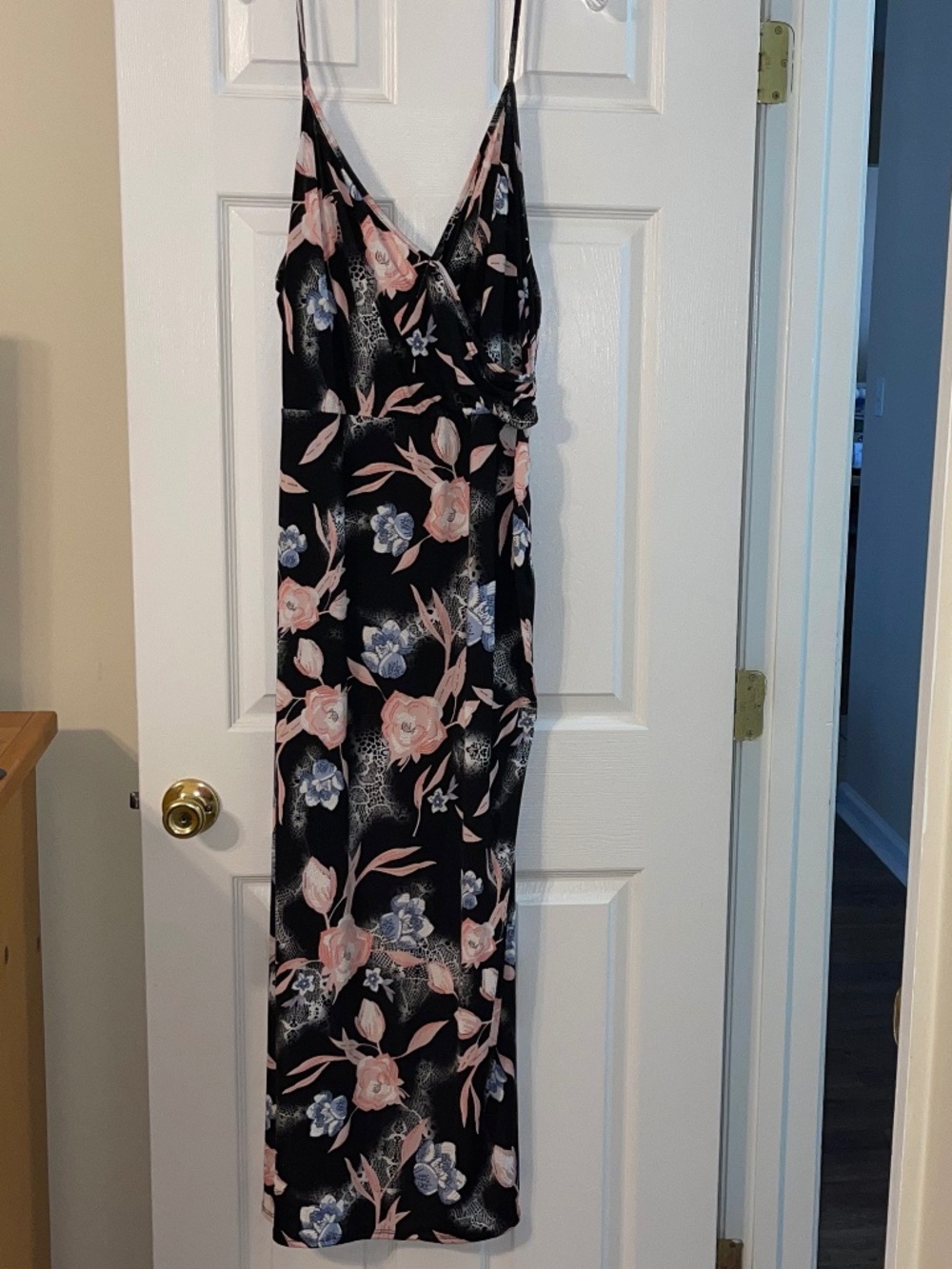 Women's Plus Size Pink Floral Maxi Dress, NWOT-SIZE 1X